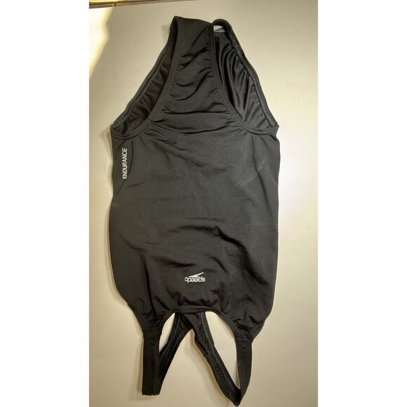Speedo Endurance+ Women's One Piece Swimsuit Racerback Black Size 10/36 - Picture 2 of 10